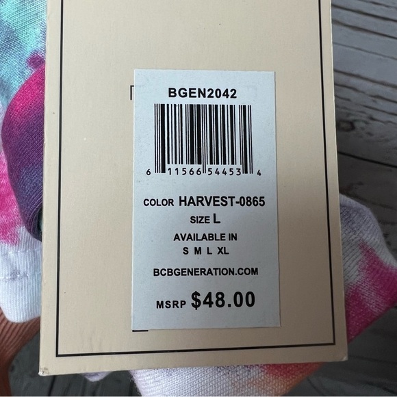 NWT BCBGeneration Tie-Dye Crop Tee - Picture 6 of 6